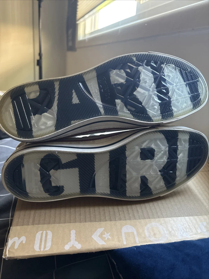 Charli Xcx Converse 365 Gray Printed On Distress Canvas High-Top Sneakers - Image 3 of 4