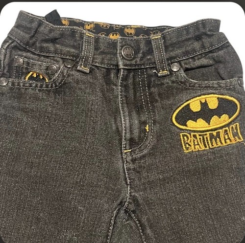 Vintage Embroidered Boy's Batman Black Denim Jeans Size 5T - Picture 4 of 6