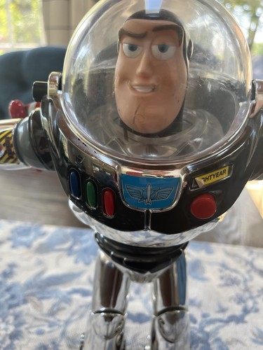 Toy Story Buzz Lightyear Interstellar Chrome 12” Talking Figure 1995 VTG READ - Picture 4 of 7
