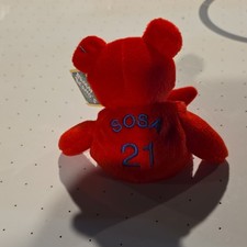 Salvino's Bammers Red Plush Bear 21 Sosa 1998 for Ages 3 and Up, 3-11 Years