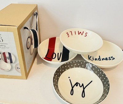 Royal Doulton (4) ED ELLEN DEGENERES Joy Love Kindness Smile 5.5'' Fruit Bowls