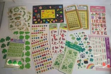 HUGE Vintage Sticker Lot & Sticker Book! St Patrick’s, Letters, Elmo, Sandylion