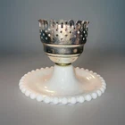 Vintage Nathan Lagin Co Milk Glass Lamp For Parts Or Repair