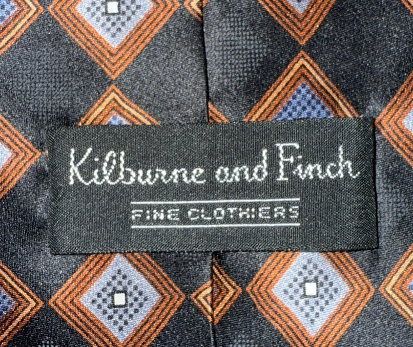 Corbata de diamante geométrica multicolor Kilburne And Finch Done negro bronce Foto 3 de 4
