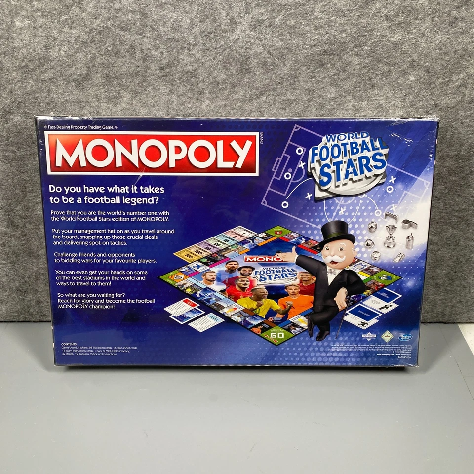 Monopoly World Football Stars Board game Hasbro Sealed - Image 2 of 4