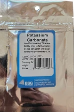 4 oz. Potassium Carbonate - Home brew beer wine - homebrewing