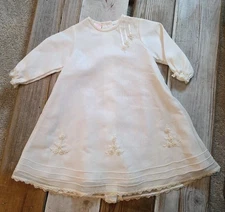 Will Beth Baby Ivory Beaded Dress Gown 6 Mos Christening Special Occasion
