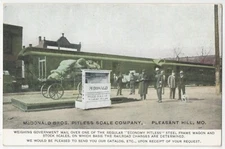 1909 Pleasant Hill, Missouri Industrial Weight Scale, Railroad Train - Postcard