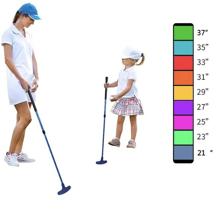 Golf Putter Right Left Handed Two-Way Kid Putter Mini Adjustable Golf Putter Red - Image 3 of 4