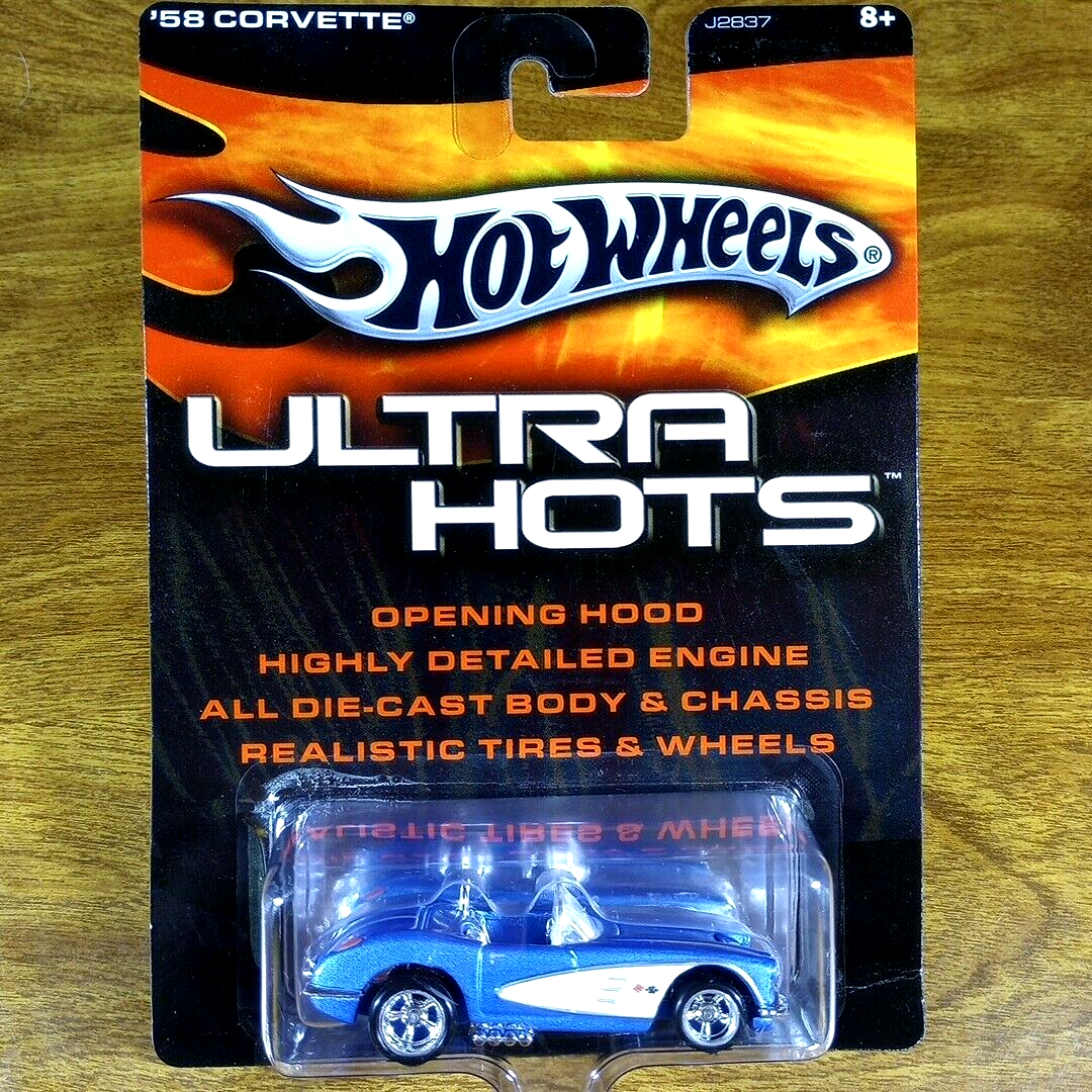 Hot Wheels Ultra Hots '58 Corvette Light Blue White Real Riders