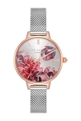 Ted Baker Kate Watch with 32mm Light RoseGold Floral Face & RoseGld MeshBracelet Ted Baker Kate TE50005005 Floral Dial Rose Gold Case Black  main image 3