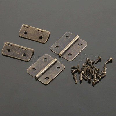 Mini-Antik Bronze Schrank Schrank Schmuck Box Hintern Türscharnier mit