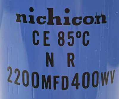 NICHICON CE CAPACITOR 85°C NR 2200MFD400WV (LOT OF 2) | eBay
