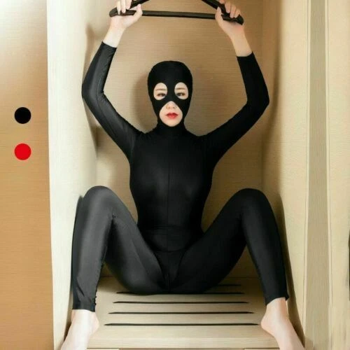 Lycra/Spandex Disfraces Traje Completo Negro