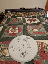 STYX HANDSIGNED 15 INCH DRUMHEAD 6 SIGNATURES NO COA READ FULL DESCRIPTION 