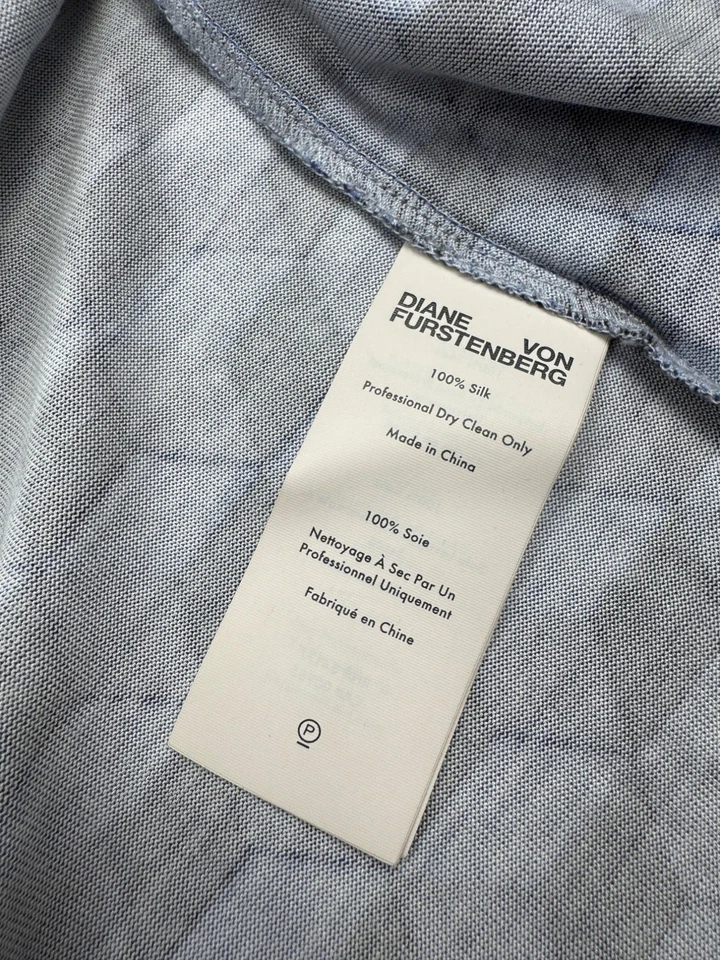 Vestido Diane Von Furstenberg Mujer 4 Seda Nuevo Julian Geométrico Maxi Vestido Envolvente Foto 4 de 4