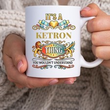 KETRON Clan Mug Family History Ancestry Birthday Gift