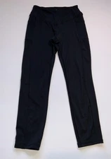 Gaiam Women's Black Size Medium Yoga Workout Leggings Pants Side Pockets