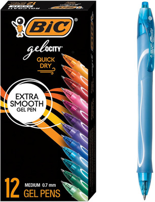 Gelocity Quick Dry Assorted Colors Gel Pens, Medium Point (0.7Mm), 12-Count Pack