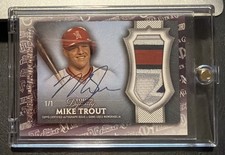 Mike Trout 2021 Topps Through The Years Facsimile Reprint Patch Auto 1/1