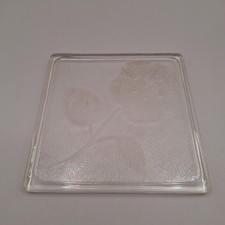 Vintage Antique Glass Tile Embossed Flower 5 ...