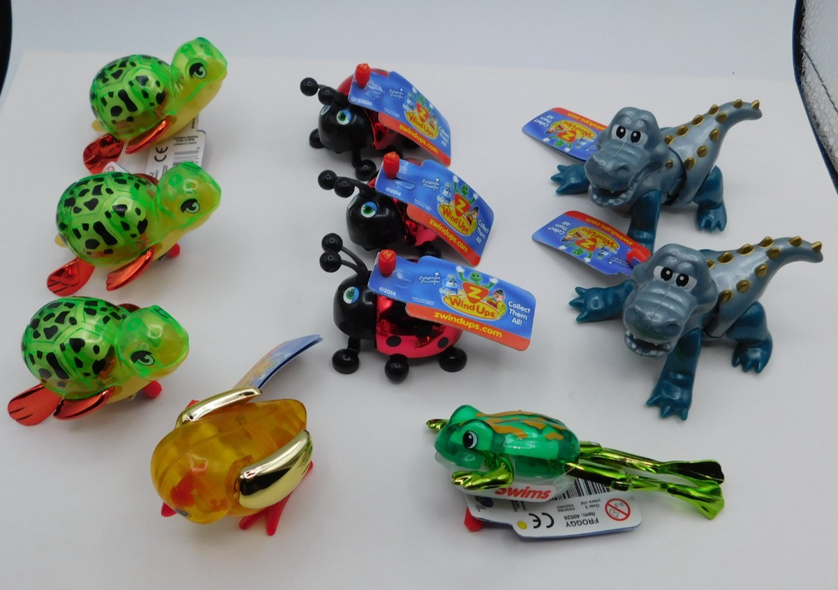 LOT OF 10 Z WIND UPS TOYS NWT CALIFORNIA CREATIONS - FROG LADYBUG