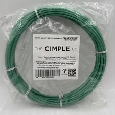 THE CIMPLE CO 50 FT Green Solid Copper Wire UL UV-10 Gauge Industrial THHN