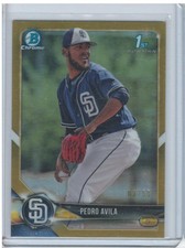 Pedro Avila 2018 Bowman #BCP40 Chrome Prospects Gold Refractor Padres #/50