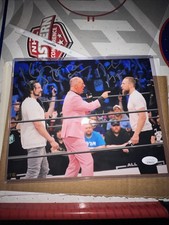 Signed 8x10 JSA Kenny Omega, Don Callis, Bryan Danielson AEW Photo