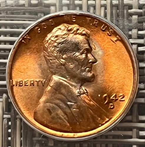 1942-D Lincoln Wheat Cent, ANACS MS-64 RD