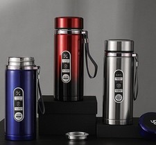 Stainless Steel Thermos Water Bottle Vacuum Flask LED Temperature Display Travel