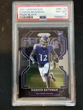 2021 Panini Chronicles Rashod Bateman ROOKIE #PB-12 BLACK PRIZM PSA Ravens