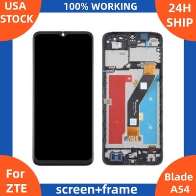 100% For ZTE Blade A54 Full Assembly LCD Display Touch Screen Digitizer w/ Frame