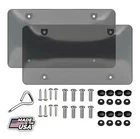 2 pack Unbreakable License Plate Covers Auto Tag Shield Protector Front Rear