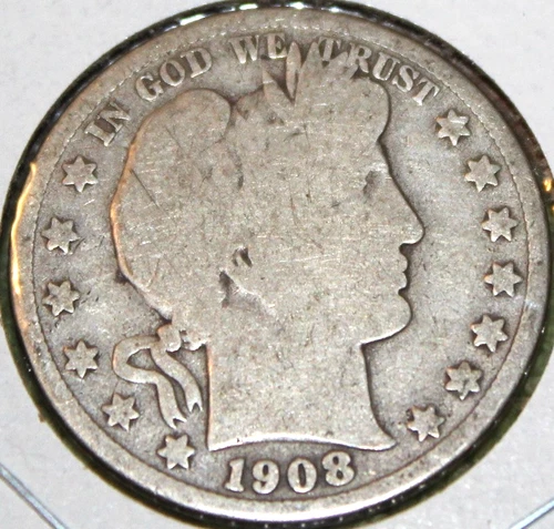 1908-D Barber Half Dollar