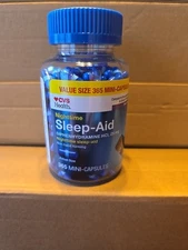 CVS Health Night time Sleep- Aid 365 Capsules 25mg Exp 9/26 