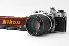 【Opt MINT】 Nikon FE Silver 35mm SLR Film Camera Ai 43-86mm f3.5 Lens From JAPAN