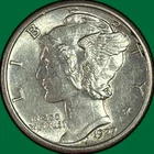 1927 Mercury Dime Choice Almost Uncirculated AU+ Coin #41692