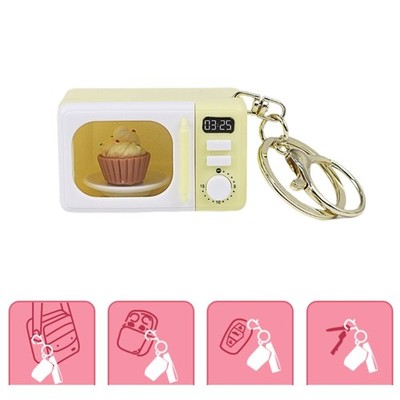 Gold Lobster Clasp Microwave Keychain Pendant with Light Sound Effects for Night