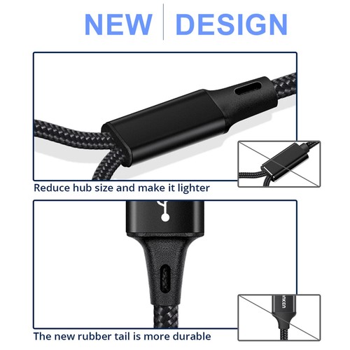 USB C Aux Cable in Car + Charging Cable For iPhone 16 15 Android Samsung S24 S23 - Picture 10 of 13