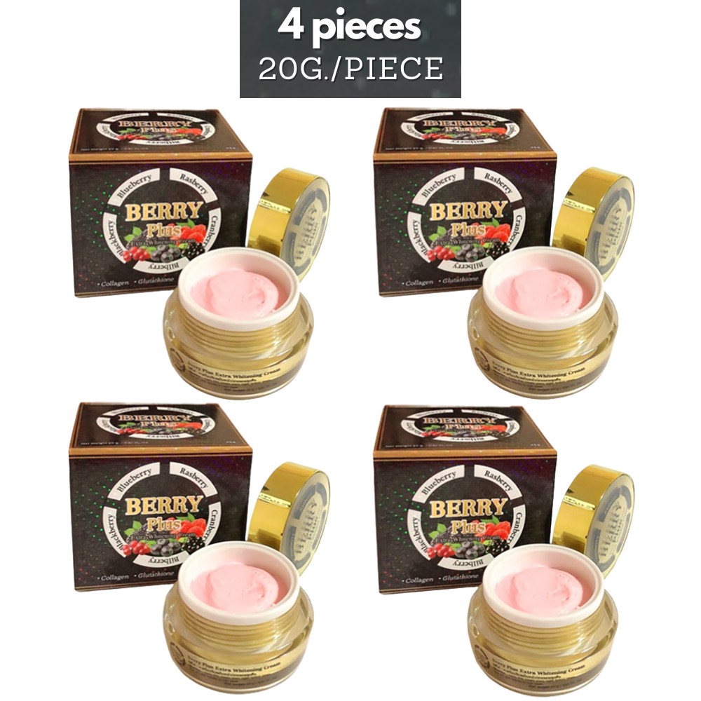 Berry Plus Crema Blanqueadora Extra Reduce Manchas Oscuras Antioxidantes 20g x 4 Caja Negra