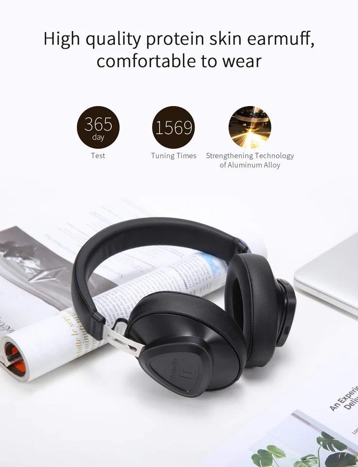 TM Casque Bluetooth 5.0 Over-Earsans Fil avec MicroCommande VocaleLéger30h de... - Photo 4/4