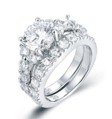 925 STERLING SILVER WEDDING BAND ENGAGEMENT RING RINGS SET SIZE 2.5-15 SR2216