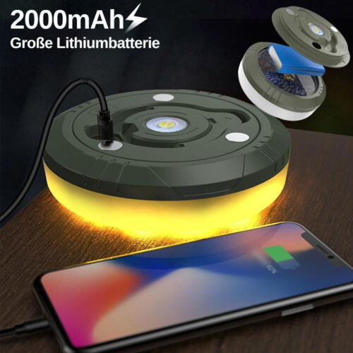 LED Camping Lichterkette Aufrollbar Magnet Wasserdichte Tragbare FairyLights 10m - Bild 10 von 16