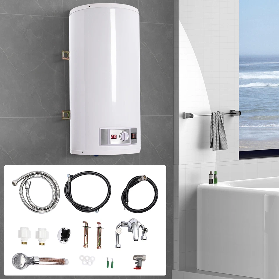 Elektrospeicher Warmwasserspeicher Durchlauferhitzer Boiler 50L 80L 100L 120L - Bild 2 von 4