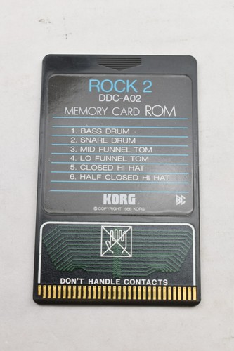 KORG DDC-A02 Rock 2 Memory Card ROM for Korg DDD-1 Drum Machine