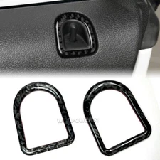 2 Pcs Real Carbon Fiber Interior Door Pins Lock Frame Trim Fits 10-14 Mustang