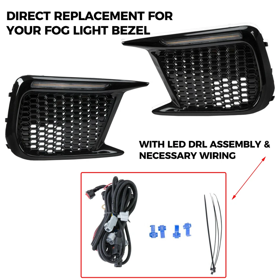Biseles de luz antiniebla LED DRL secuencial/conmutador trasero diestro y derecho para Subaru WRX STI 2018-up Foto 4 de 4