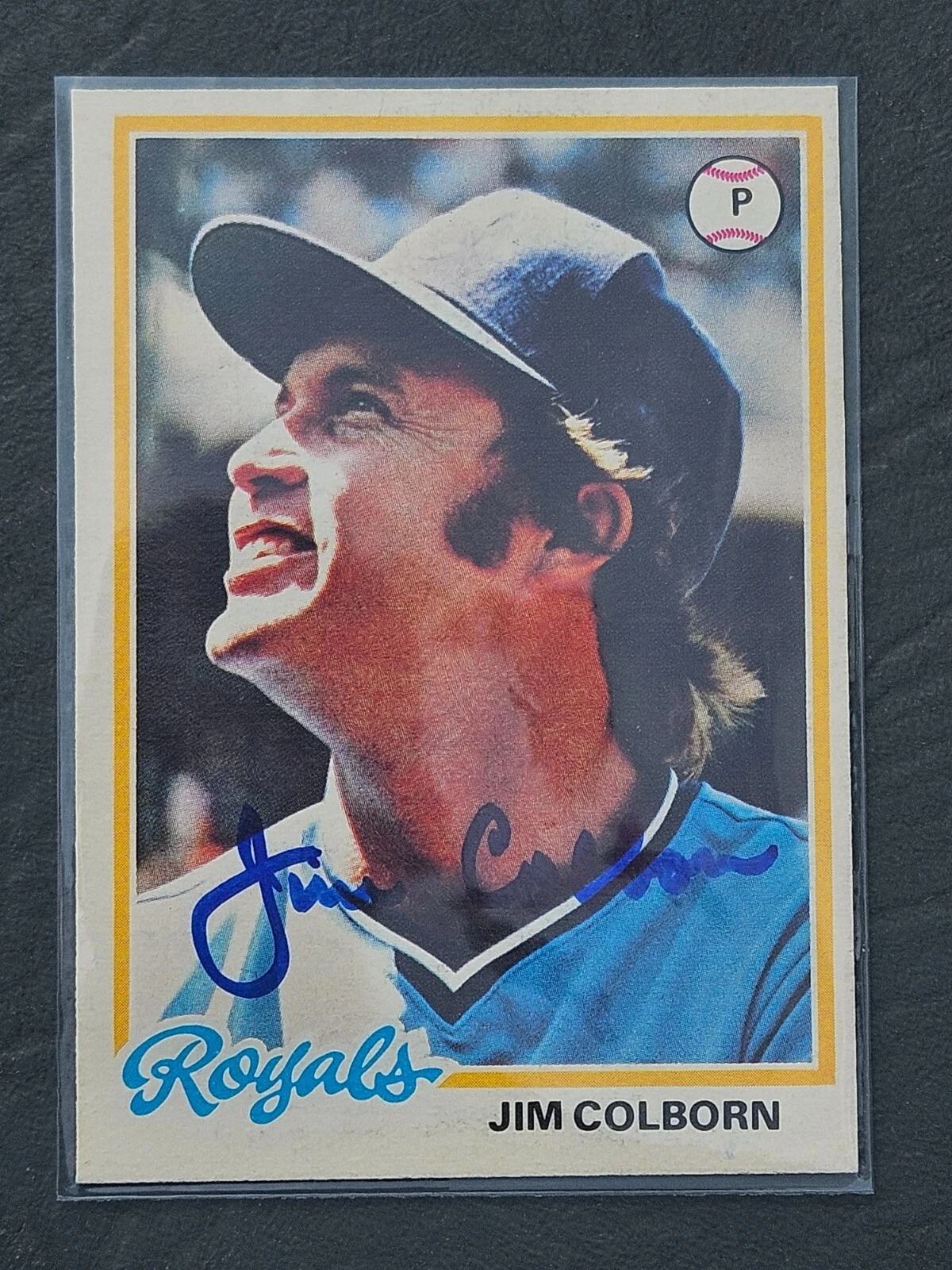 1978 O Pee Chee JIM COLBORN Royals Signed AUTO Autographed