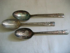 1939 NYWF Lot 3 TEASPOONS Administration Transportation Textile Bldgs Wm Rogers